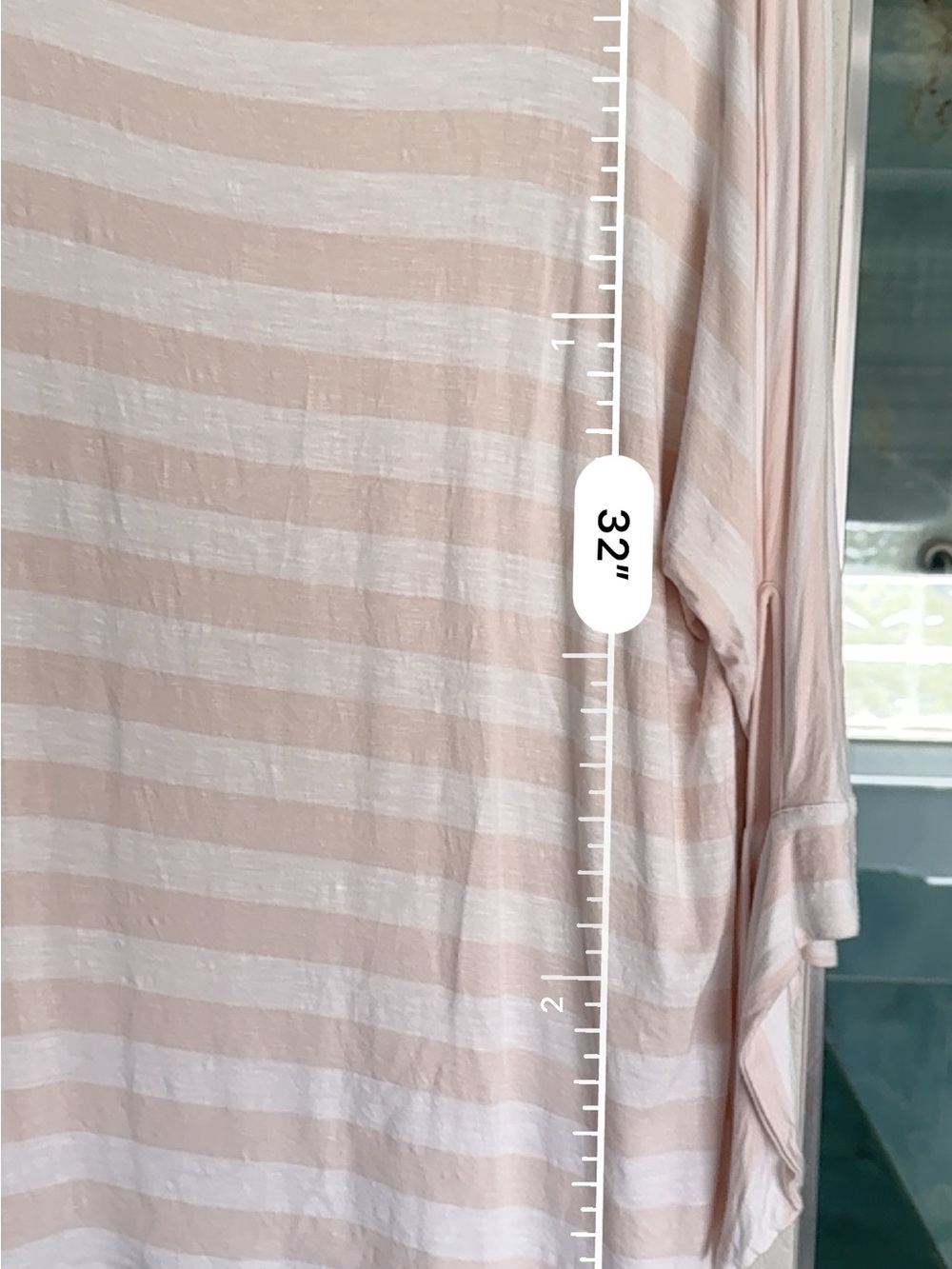 Soft Surroundings Blush Pink and White Striped Tunic